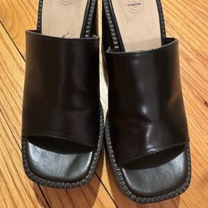 Free People Elegant Black Women's Slide Sandals Platform Sz 6